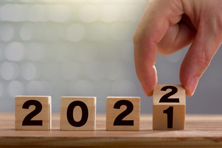 block numbers arranged to form 2022