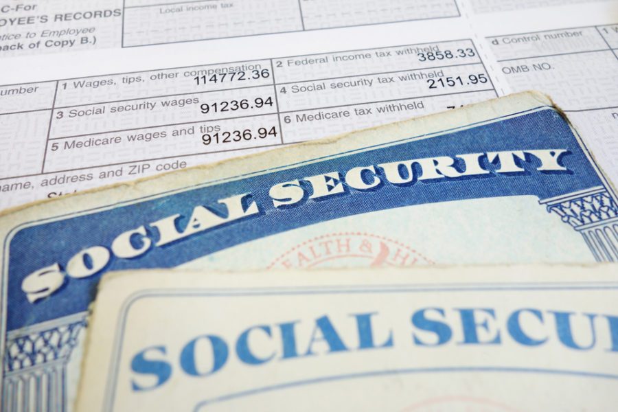 closeup shot of Social Security Documents